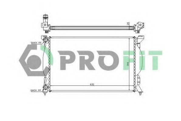 PROFIT PR0017A2 Радіатор, охолодження двигуна