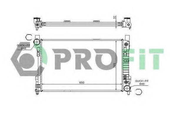 PROFIT PR3567A1 Радіатор, охолодження двигуна
