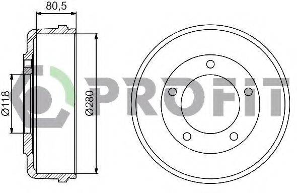 PROFIT 50200031 Гальмівний барабан