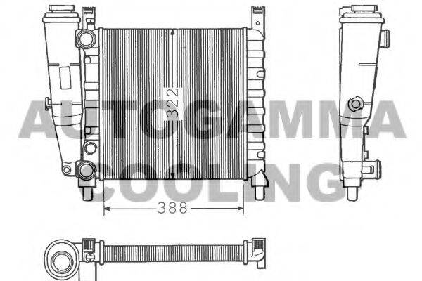 AUTOGAMMA 100315 Радіатор, охолодження двигуна