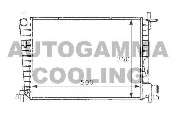 AUTOGAMMA 101198 Радіатор, охолодження двигуна