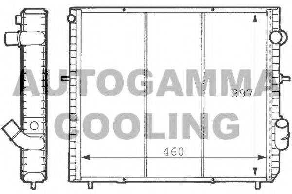 AUTOGAMMA 101239 Радіатор, охолодження двигуна