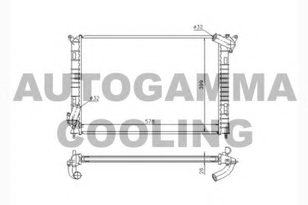 AUTOGAMMA 103201 Радіатор, охолодження двигуна