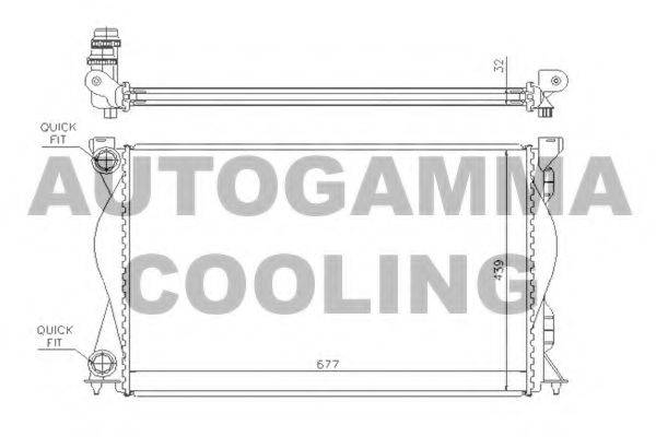 AUTOGAMMA 104246 Радіатор, охолодження двигуна