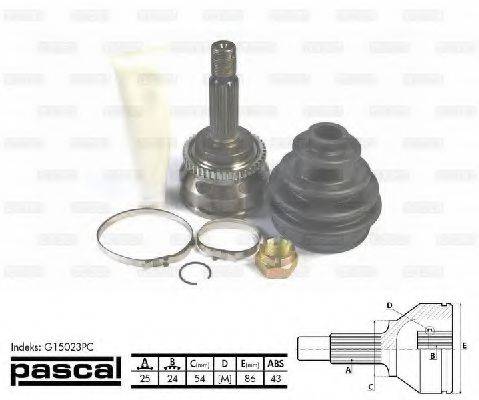 PASCAL G15023PC Шарнірний комплект, приводний вал