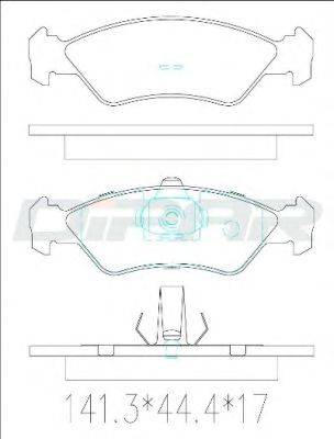 DITAS DFB2942 Комплект гальмівних колодок, дискове гальмо