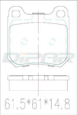 DITAS DFB3316 Комплект гальмівних колодок, дискове гальмо