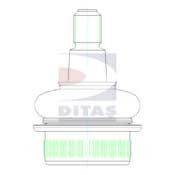 DITAS A21151 несучий / напрямний шарнір