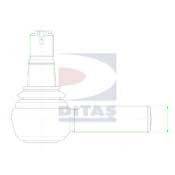 DITAS A22371 Наконечник поперечної кермової тяги; Кутовий шарнір, поздовжня рульова тяга