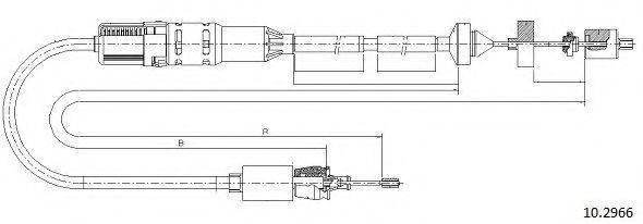 CABOR 102966 Трос, управління зчепленням