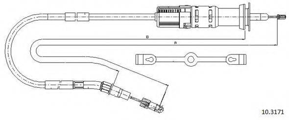 CABOR 103171 Трос, управління зчепленням