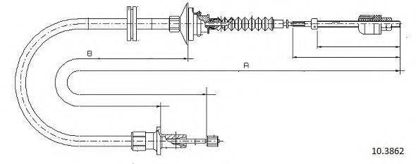 CABOR 103862 Трос, управління зчепленням