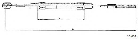 CABOR 10424 Трос, стоянкова гальмівна система