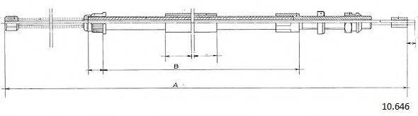CABOR 10646 Трос, стоянкова гальмівна система