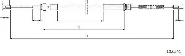 CABOR 106541 Трос, стоянкова гальмівна система
