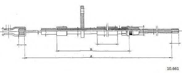 CABOR 10661 Трос, стоянкова гальмівна система