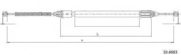 CABOR 106683 Трос, стоянкова гальмівна система