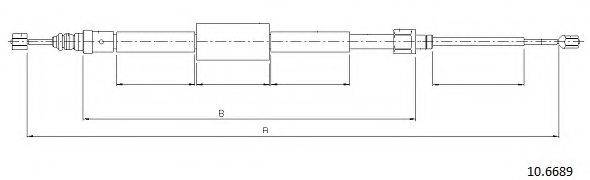 CABOR 106689 Трос, стоянкова гальмівна система