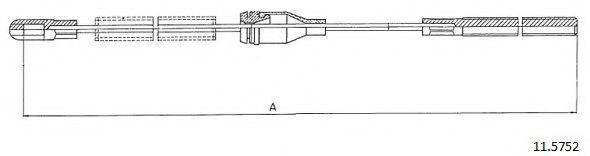 CABOR 115752 Трос, стоянкова гальмівна система
