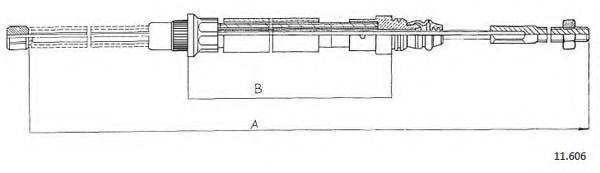 CABOR 11606 Трос, стоянкова гальмівна система