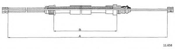 CABOR 11658 Трос, стоянкова гальмівна система