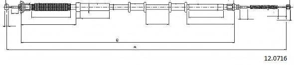 CABOR 120716 Трос, стоянкова гальмівна система