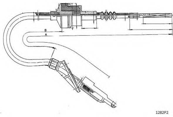 CABOR 1282P2 Трос, управління зчепленням