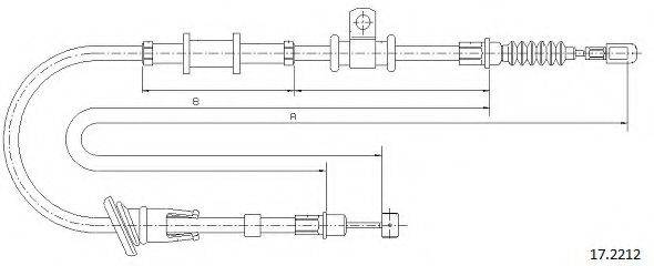 CABOR 172212 Трос, стоянкова гальмівна система