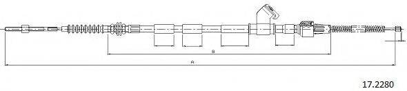 CABOR 172280 Трос, стоянкова гальмівна система