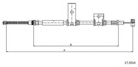 CABOR 175014 Трос, стоянкова гальмівна система