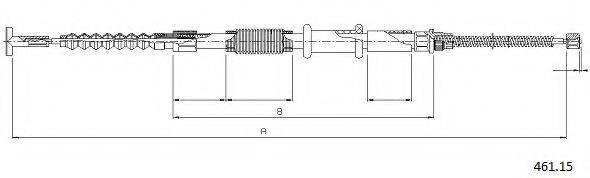 CABOR 46115 Трос, стоянкова гальмівна система