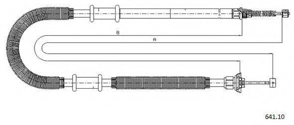 CABOR 64110 Трос, стоянкова гальмівна система