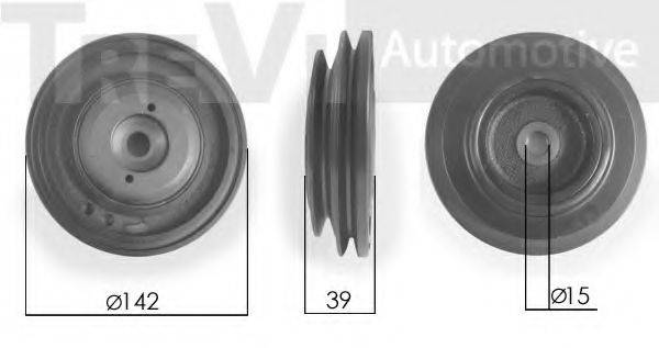 TREVI AUTOMOTIVE PC1083 Ремінний шків, колінчастий вал