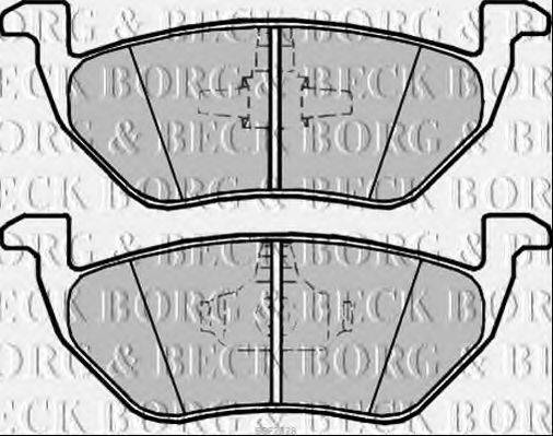 BORG & BECK BBP2328 Комплект гальмівних колодок, дискове гальмо
