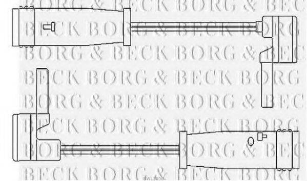 BORG & BECK BWL3050 Сигналізатор, знос гальмівних колодок