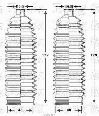 BORG & BECK BSG3397 Пильовик, рульове управління