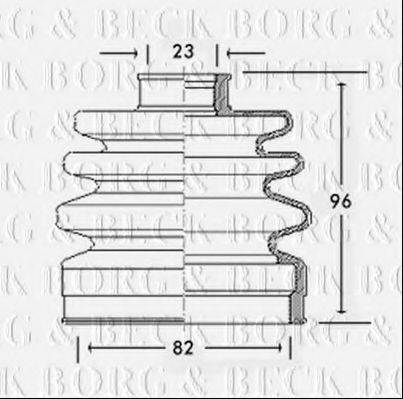 BORG & BECK BCB2184 Пильовик, приводний вал