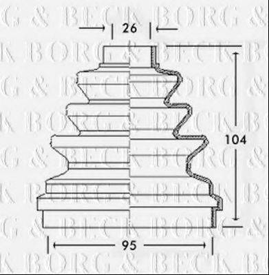 BORG & BECK BCB2215 Пильовик, приводний вал