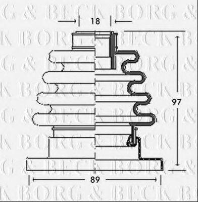 BORG & BECK BCB2720 Пильовик, приводний вал