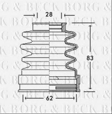 BORG & BECK BCB2771 Пильовик, приводний вал