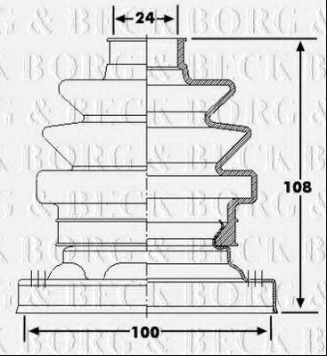 BORG & BECK BCB6242 Пильовик, приводний вал
