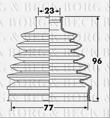 BORG & BECK BCB6247 Пильовик, приводний вал