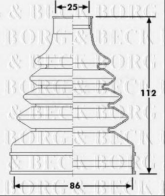BORG & BECK BCB6256 Пильовик, приводний вал