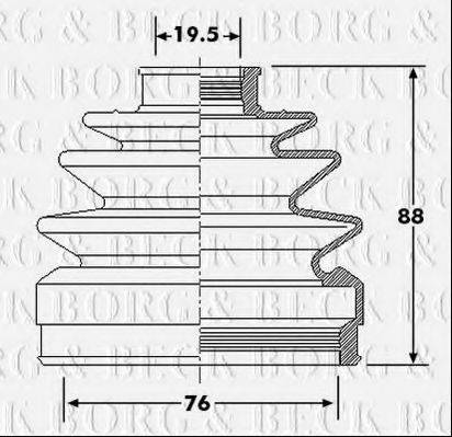 BORG & BECK BCB6294 Пильовик, приводний вал