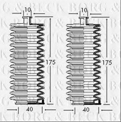 BORG & BECK BSG3025 Пильовик, рульове управління