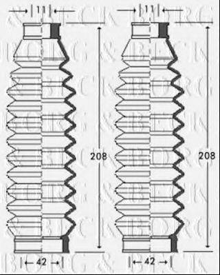 BORG & BECK BSG3255 Пильовик, рульове управління