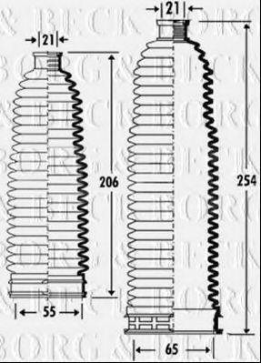 BORG & BECK BSG3270 Пильовик, рульове управління
