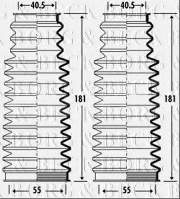 BORG & BECK BSG3276 Пильовик, рульове управління