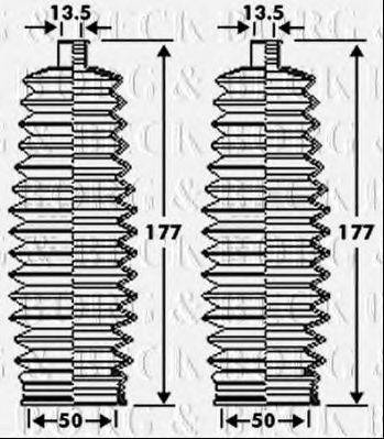 BORG & BECK BSG3282 Пильовик, рульове управління