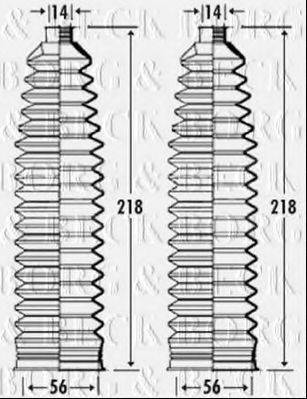 BORG & BECK BSG3289 Пильовик, рульове управління